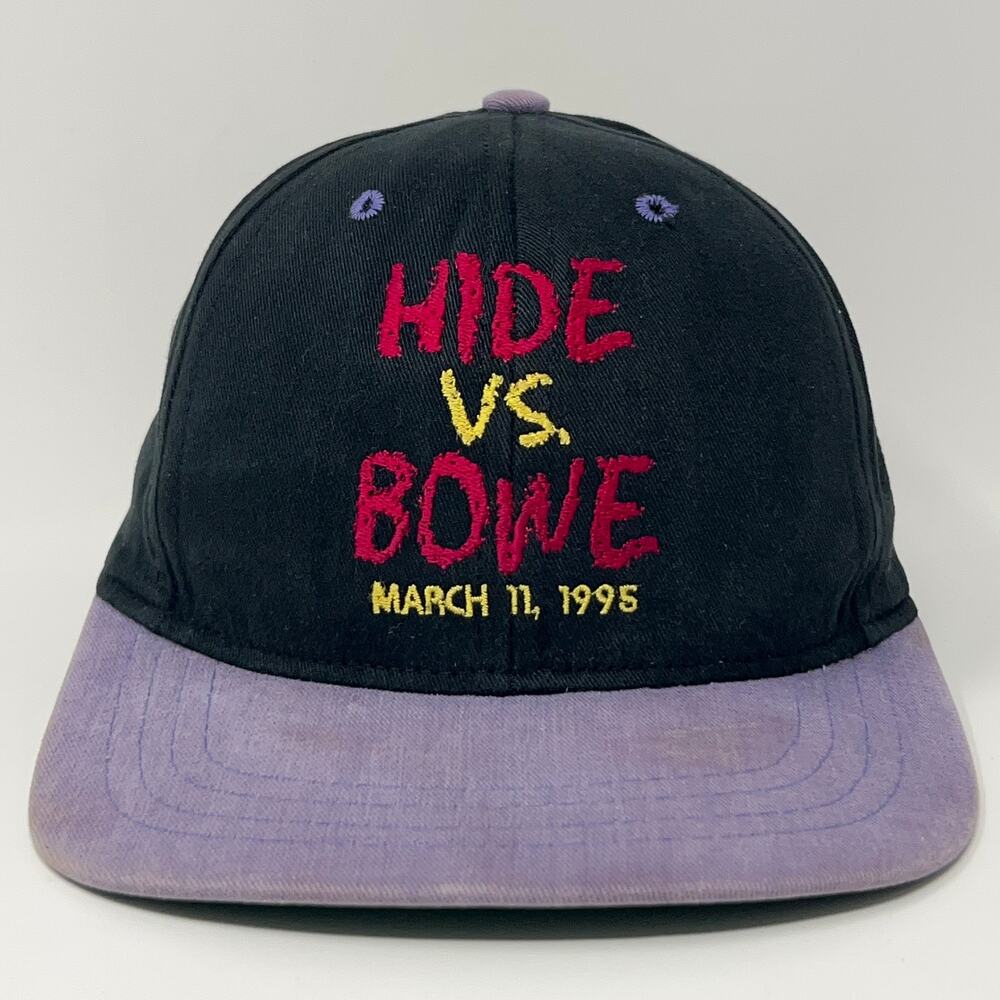 Vintage 90s Riddick Bowe vs Herbie Hide Hat Baseball Cap 1995 Las Vegas Snapback